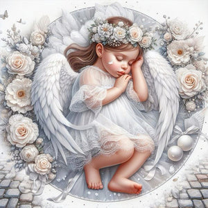 Sleeping Angel 30*30CM(Picture) Full AB Round Drill Diamond Painting