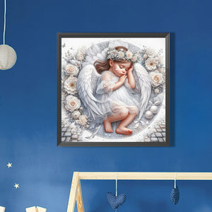 Sleeping Angel 30*30CM(Picture) Full AB Round Drill Diamond Painting