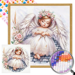 Sleeping Angel 30*30CM(Picture) Full AB Round Drill Diamond Painting