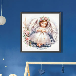 Sleeping Angel 30*30CM(Picture) Full AB Round Drill Diamond Painting