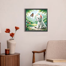 Load image into Gallery viewer, Dog And Butterfly 30*30CM(Picture) Full AB Round Drill Diamond Painting
