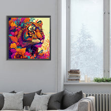 Load image into Gallery viewer, Colorful Tiger 30*30CM(Canvas) Full Round Drill Diamond Painting
