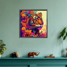 Load image into Gallery viewer, Colorful Tiger 30*30CM(Canvas) Full Round Drill Diamond Painting
