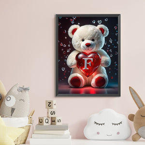 Love Letter Bear F 35*45CM(Canvas) Full Round Drill Diamond Painting