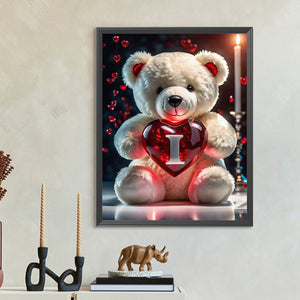 Love Letter Bear I 35*45CM(Canvas) Full Round Drill Diamond Painting