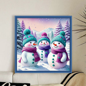 Snowman - 40*40CM 11CT Stamped Cross Stitch