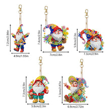 Load image into Gallery viewer, 5 Pcs Double Sided Diamond Painting Keychain for Beginners Adults (Garden Gnome)
