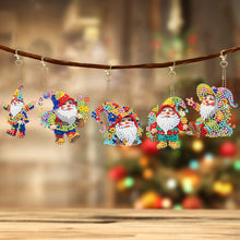 Load image into Gallery viewer, 5 Pcs Double Sided Diamond Painting Keychain for Beginners Adults (Garden Gnome)

