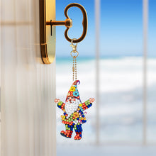 Load image into Gallery viewer, 5 Pcs Double Sided Diamond Painting Keychain for Beginners Adults (Garden Gnome)
