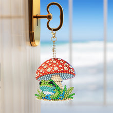 Load image into Gallery viewer, 5 Pcs Double Sided Diamond Painting Keychain for Beginners Adult (Mushroom Frog)
