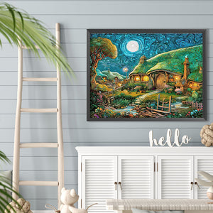 Goblin Hut 45*35CM(Canvas) Full Round Drill Diamond Painting