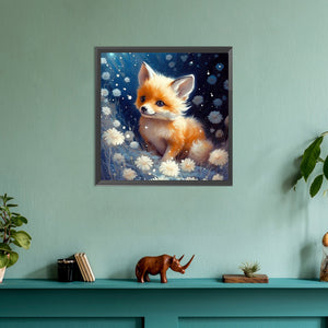 Fox On Clouds 30*30CM(Canvas) Full Round Drill Diamond Painting