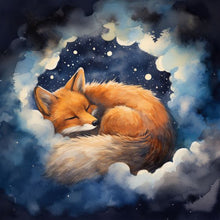 Load image into Gallery viewer, Fox On Clouds 30*30CM(Canvas) Full Round Drill Diamond Painting
