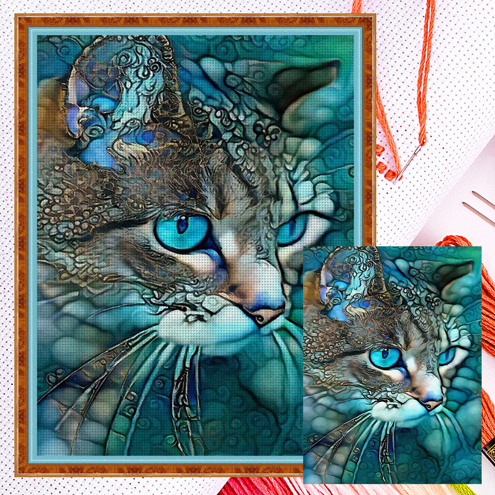 Cat - 36*50CM 11CT Counted Cross Stitch