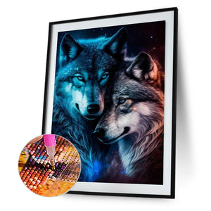 Wolf 30*40CM(Canvas) Full Round Drill Diamond Painting