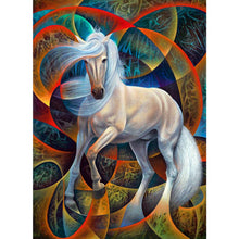 Load image into Gallery viewer, White Horse 40*55CM(Picture) Full AB Round Drill Diamond Painting
