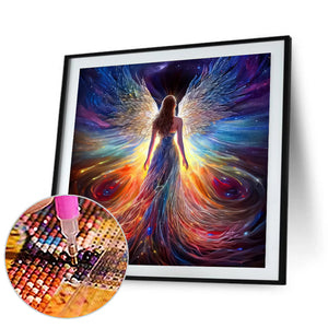 Star Light Winged Angel 50*50CM(Canvas) Full Round Drill Diamond Painting