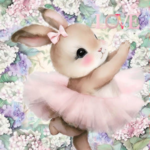 Rabbit Dance Joy 30*30CM(Canvas) Full Round Drill Diamond Painting