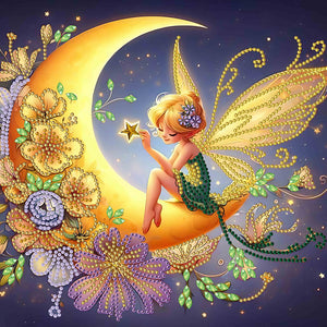 Moon Elf 30*30CM(Canvas) Partial Special Shaped Drill Diamond Painting