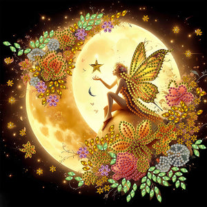 Moon Elf 30*30CM(Canvas) Partial Special Shaped Drill Diamond Painting