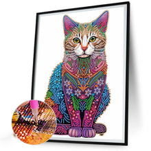 Load image into Gallery viewer, Color Cat 30*40CM(Canvas) Partial Special Shaped Drill Diamond Painting
