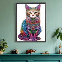 Load image into Gallery viewer, Color Cat 30*40CM(Canvas) Partial Special Shaped Drill Diamond Painting
