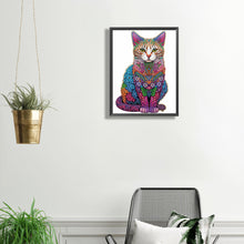 Load image into Gallery viewer, Color Cat 30*40CM(Canvas) Partial Special Shaped Drill Diamond Painting
