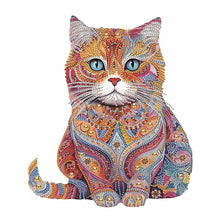 Load image into Gallery viewer, Color Cat 30*40CM(Canvas) Partial Special Shaped Drill Diamond Painting
