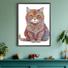 Load image into Gallery viewer, Color Cat 30*40CM(Canvas) Partial Special Shaped Drill Diamond Painting
