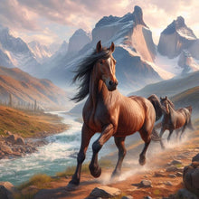 Load image into Gallery viewer, Horses 30*30CM(Canvas) Full Round Drill Diamond Painting
