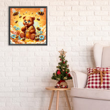 Load image into Gallery viewer, Bear And Bee 30*30CM(Canvas) Full Round Drill Diamond Painting
