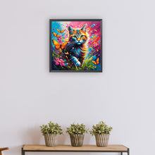 Load image into Gallery viewer, Kitten And Butterfly 30*30CM(Canvas) Full Round Drill Diamond Painting
