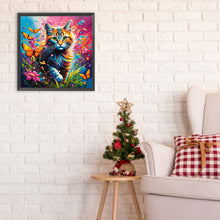 Load image into Gallery viewer, Kitten And Butterfly 30*30CM(Canvas) Full Round Drill Diamond Painting
