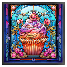 Load image into Gallery viewer, Glass Art-Tea Cup Cake - 40*40CM 11CT Stamped Cross Stitch
