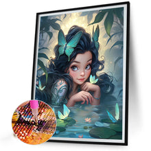 Load image into Gallery viewer, Girl And Butterfly In Water 40*50CM(Picture) Full AB Round Drill Diamond Painting
