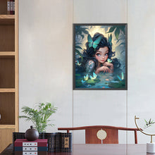 Load image into Gallery viewer, Girl And Butterfly In Water 40*50CM(Picture) Full AB Round Drill Diamond Painting
