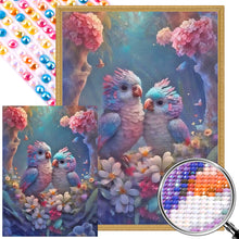 Load image into Gallery viewer, A Pair Of Colorful Lovebirds 40*55CM(Picture) Full AB Round Drill Diamond Painting
