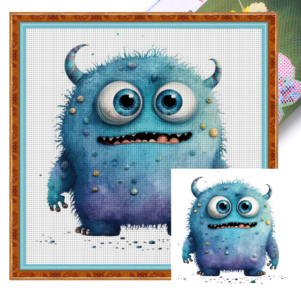 Monster - 50*50CM 11CT Stamped Cross Stitch