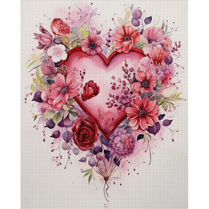 Love Flowers - 40*50CM 14CT Stamped Cross Stitch