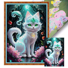 Load image into Gallery viewer, Cat Under The Moon - 35*50CM 18CT Stamped Cross Stitch
