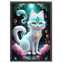 Load image into Gallery viewer, Cat Under The Moon - 35*50CM 18CT Stamped Cross Stitch
