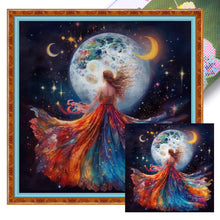 Load image into Gallery viewer, Beauty Under The Moon - 40*40CM 18CT Stamped Cross Stitch
