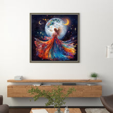 Load image into Gallery viewer, Beauty Under The Moon - 40*40CM 18CT Stamped Cross Stitch
