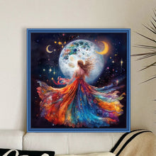 Load image into Gallery viewer, Beauty Under The Moon - 40*40CM 18CT Stamped Cross Stitch
