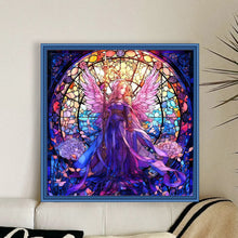 Load image into Gallery viewer, Glass Painting-Angel Girl - 45*45CM 18CT Stamped Cross Stitch
