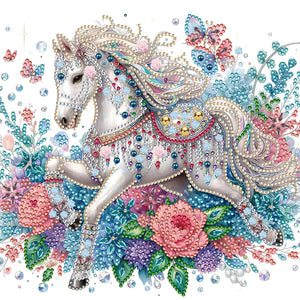 Gorgeous Horse 30*30CM(Canvas) Partial Special Shaped Drill Diamond Painting