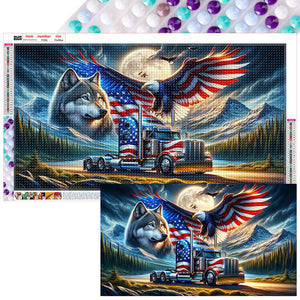 American Eagle 70*40CM(Canvas) Full Round Drill Diamond Painting