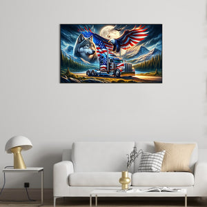 American Eagle 70*40CM(Canvas) Full Round Drill Diamond Painting