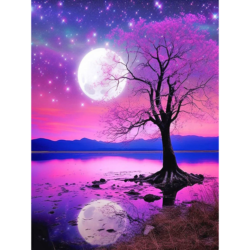 Mysterious Night Scene 30*40CM(Canvas) Full Round Drill Diamond Painting