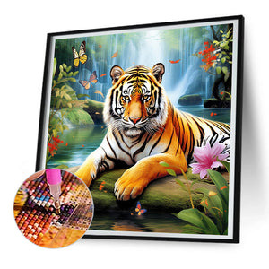 Forest Tiger 30*30CM(Canvas) Full Round Drill Diamond Painting